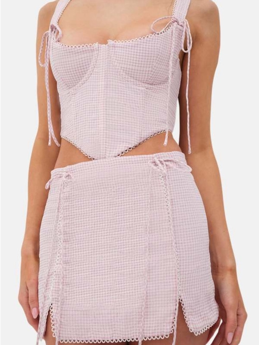 For Love & Lemons Ali Bustier Top and Skirt Set